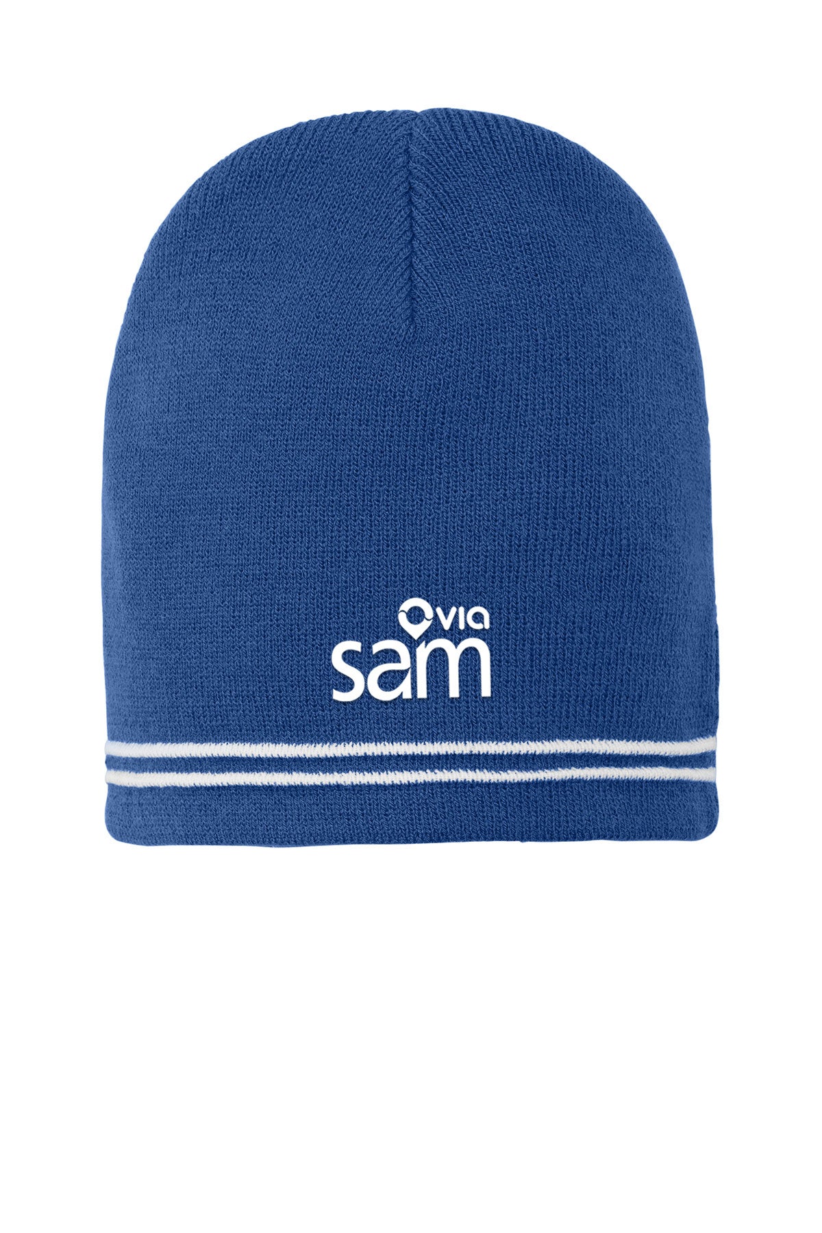 Sport-Tek Spectator Beanie, True Royal/ White [Via Transportation / Sioux Area Metro]