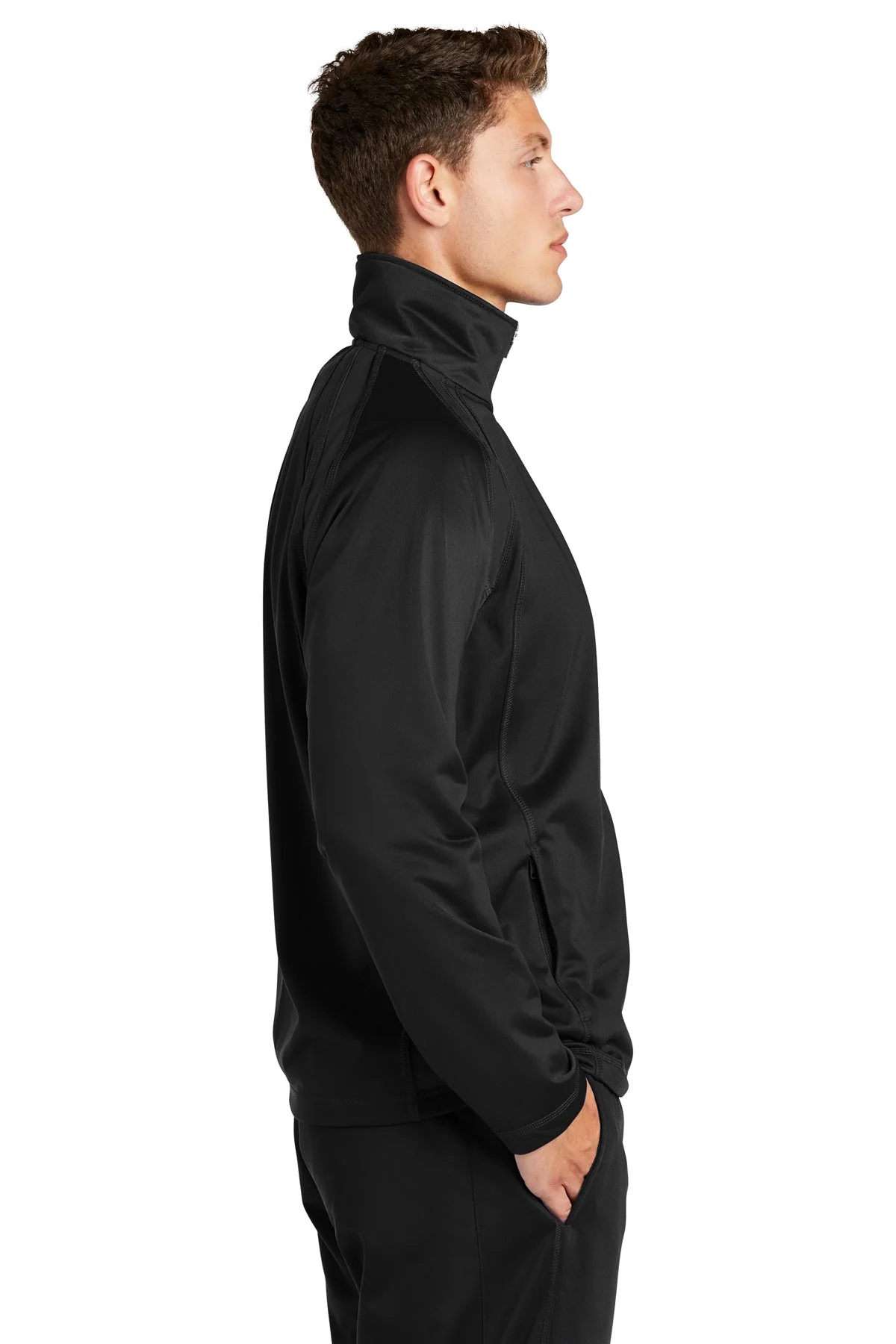 Sport-Tek Tricot Jacket, Black [Eagle Rock Distributing Company] - Image 3