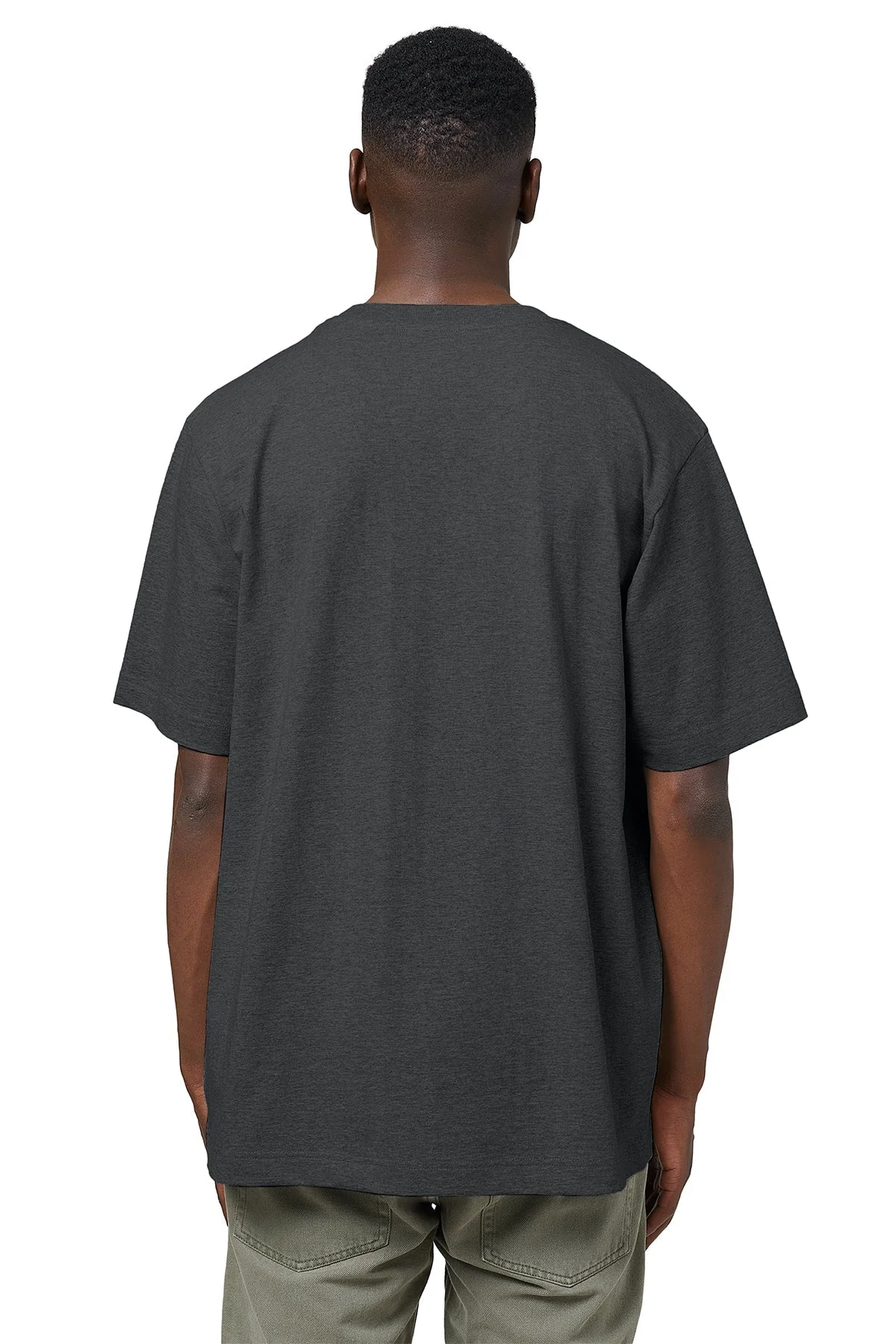 Stanley Stella Unisex Freestyler Heavyweight Tee, Dark Heather Grey [Olive Crest] - Image 2