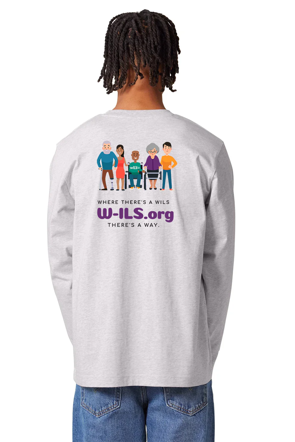 Stanley Stella Unisex Freestyler Heavyweight Long Sleeve Tee, Cool Heather Grey [WILS] - Image 2