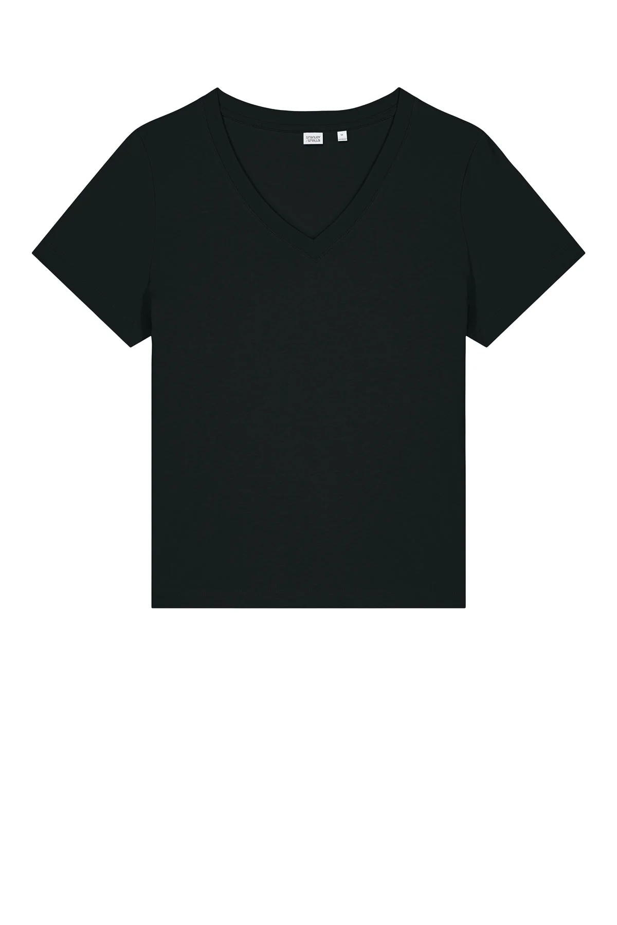 Stanley Stella Women’s Isla V-Neck Tee, Black [Olive Crest] - Image 3