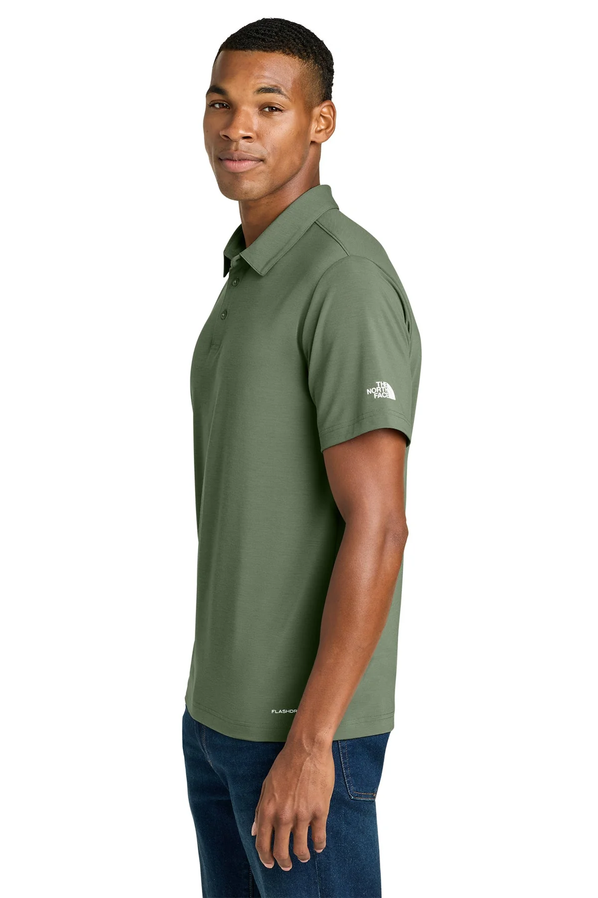 The North Face Canyon Crest Custom Polos, Bark Mist Green - Image 3