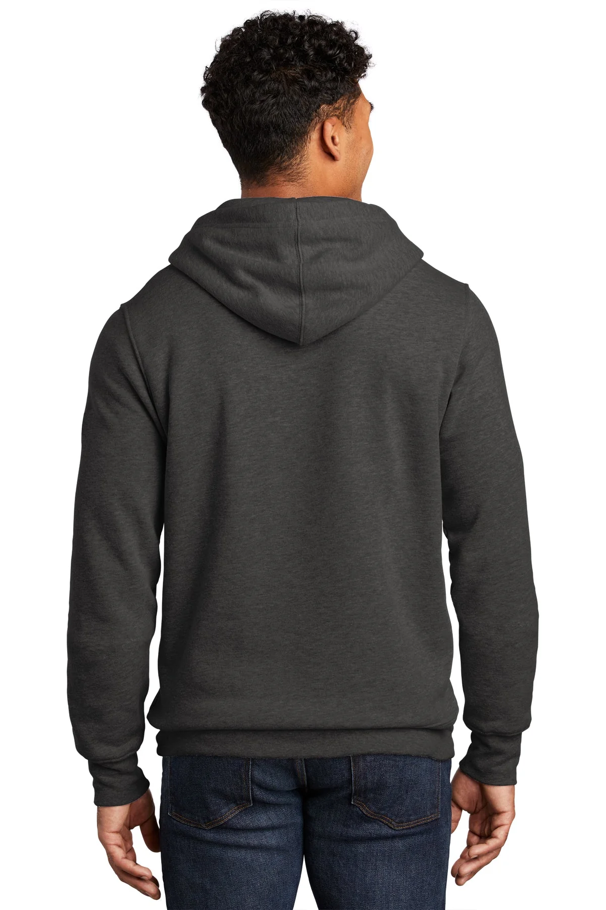 North Face Chest Logo Hoodie NF0A7V9B TNF Black Heather - Image 2
