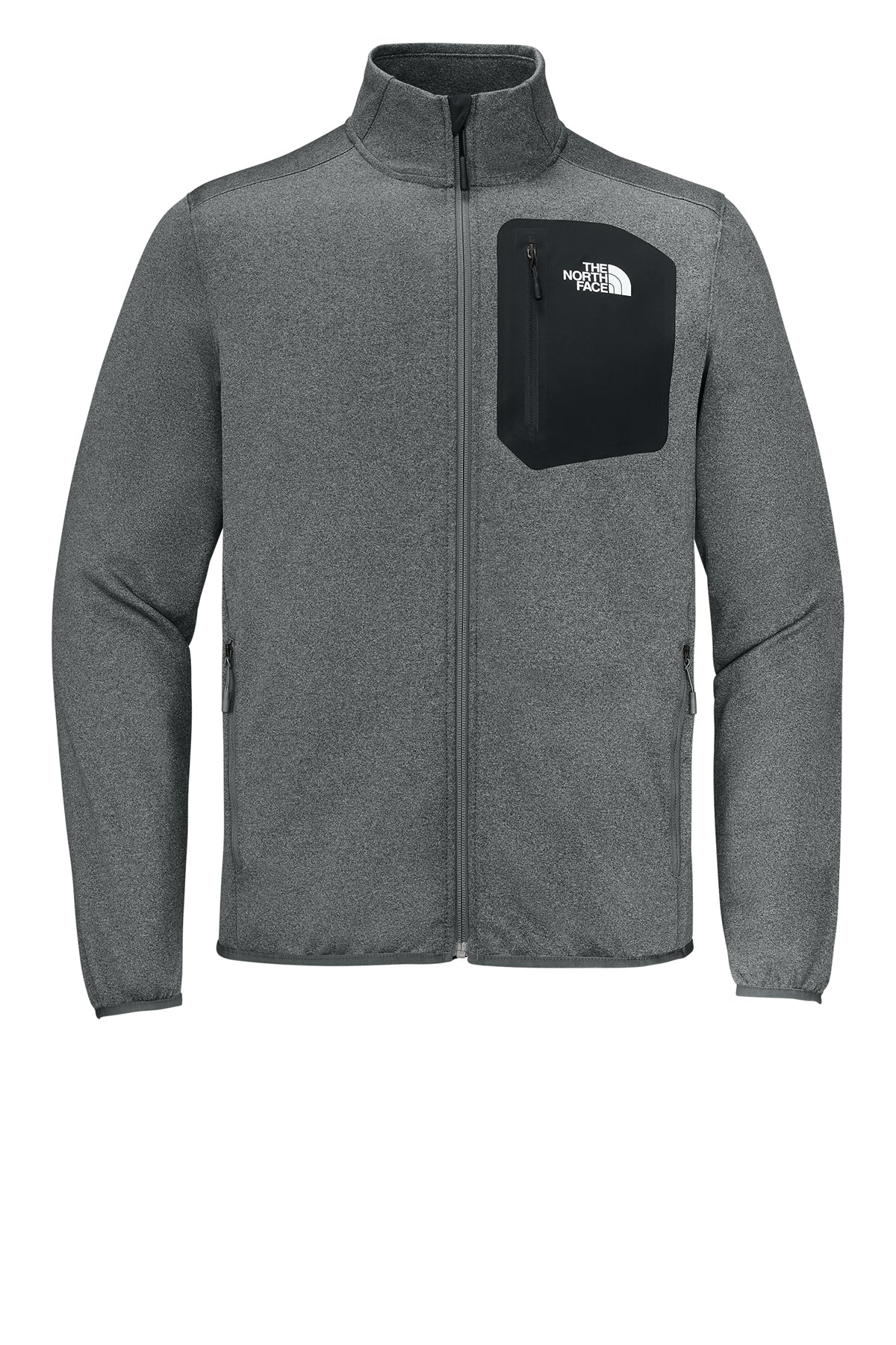 The North Face Dove Creek Full-Zip Fleece Custom Jackets, TNF Medium Grey Heather - Image 3