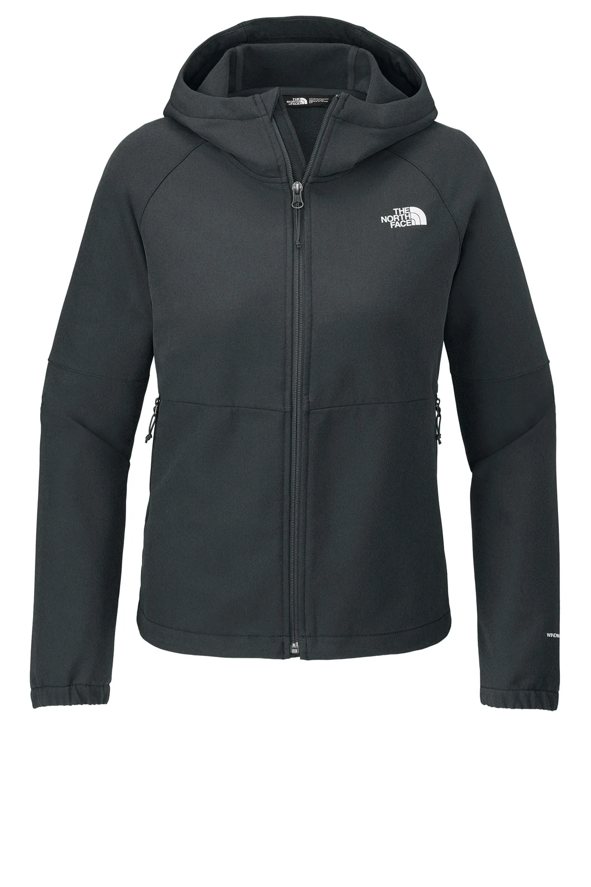 North Face Ladies Barr Lake Hooded Soft Shell Jackets, Asphalt Grey Dark Heather - Image 3