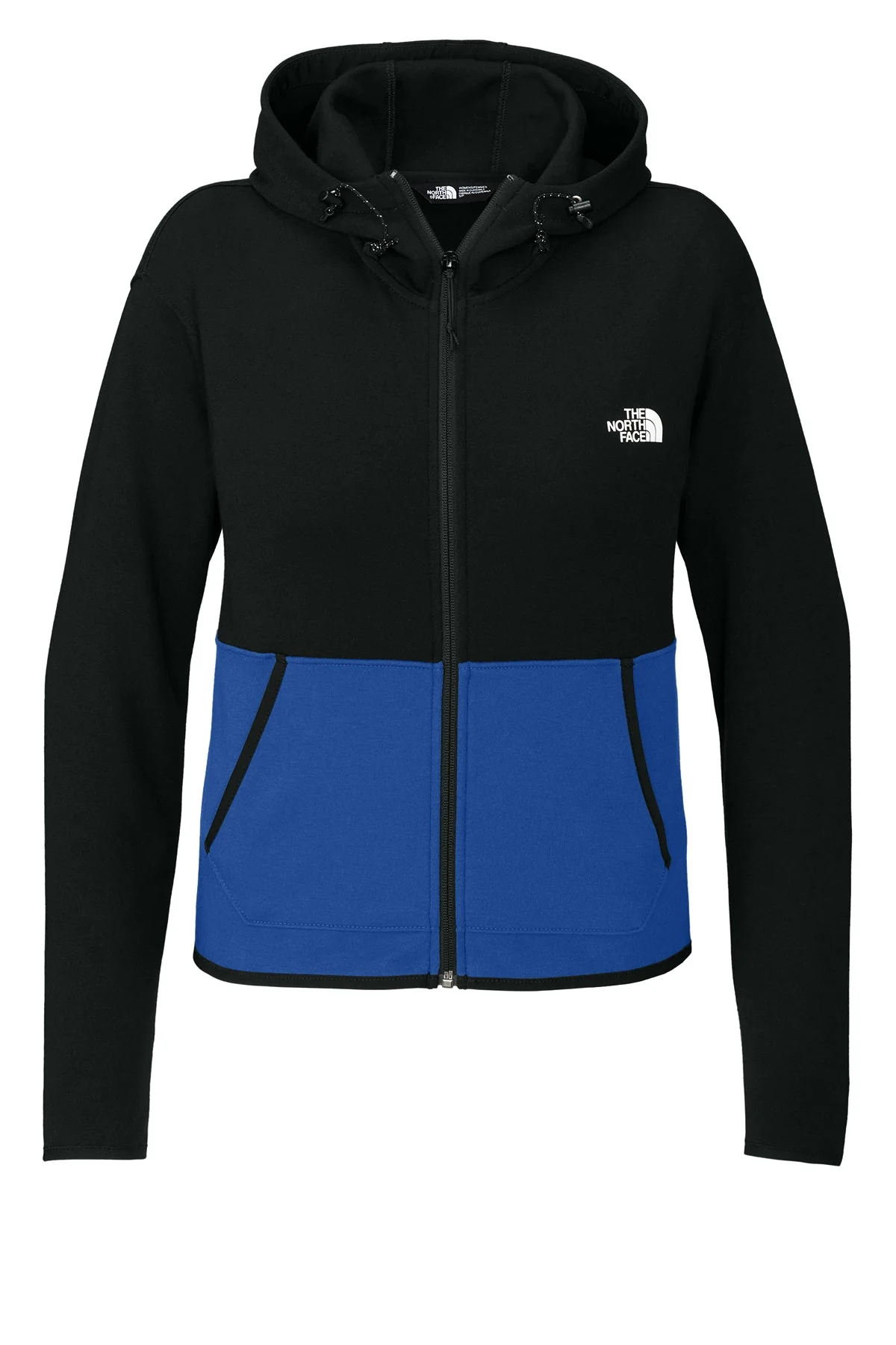 North Face Ladies Double-Knit Zip Custom Hoodies, Blue/ Black - Image 3