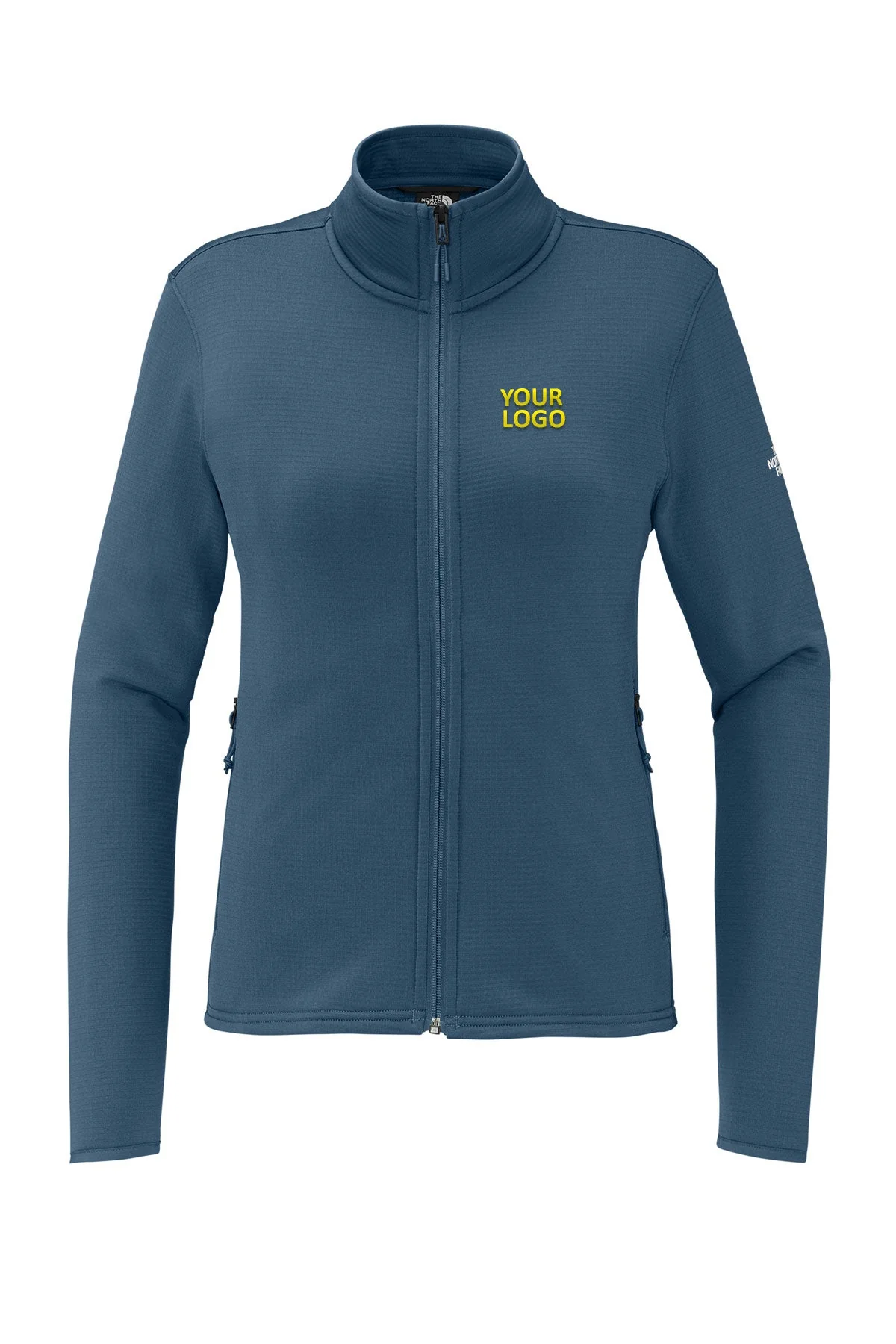 The North Face Womens Aim Full-Zip Fleece Custom Jackets, Shady Blue