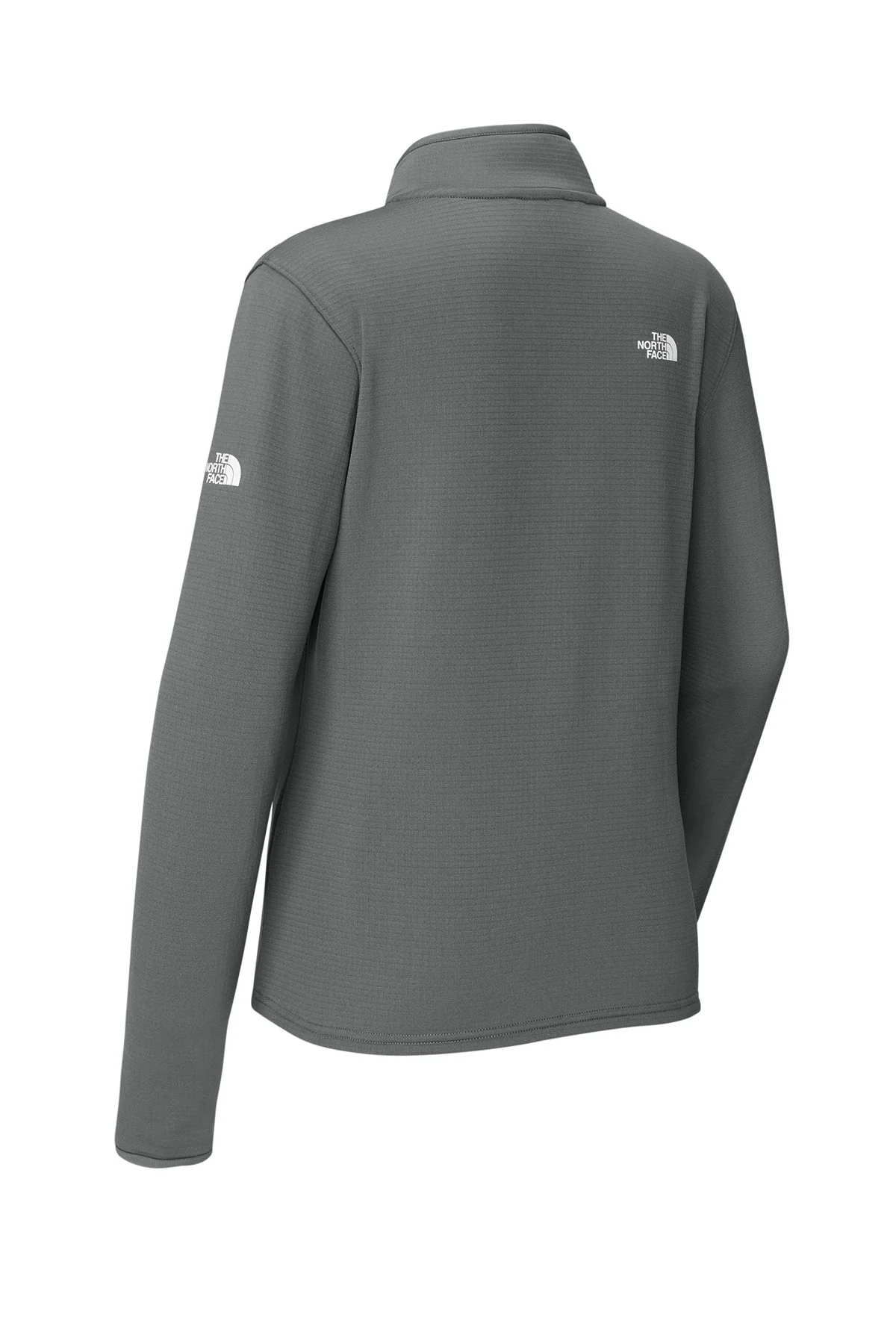 The North Face Womens Aim Full-Zip Fleece Custom Jackets, Smoked Pearl Grey - Image 2
