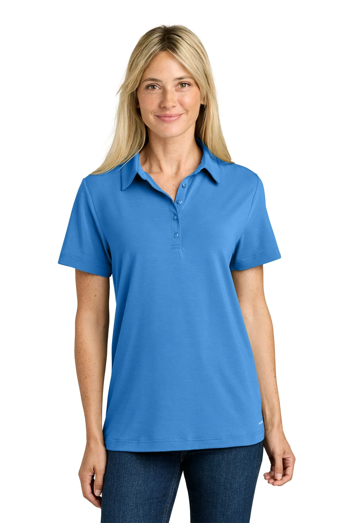 The North Face Womens Canyon Crest Custom Polos, Marina Blue - Image 4