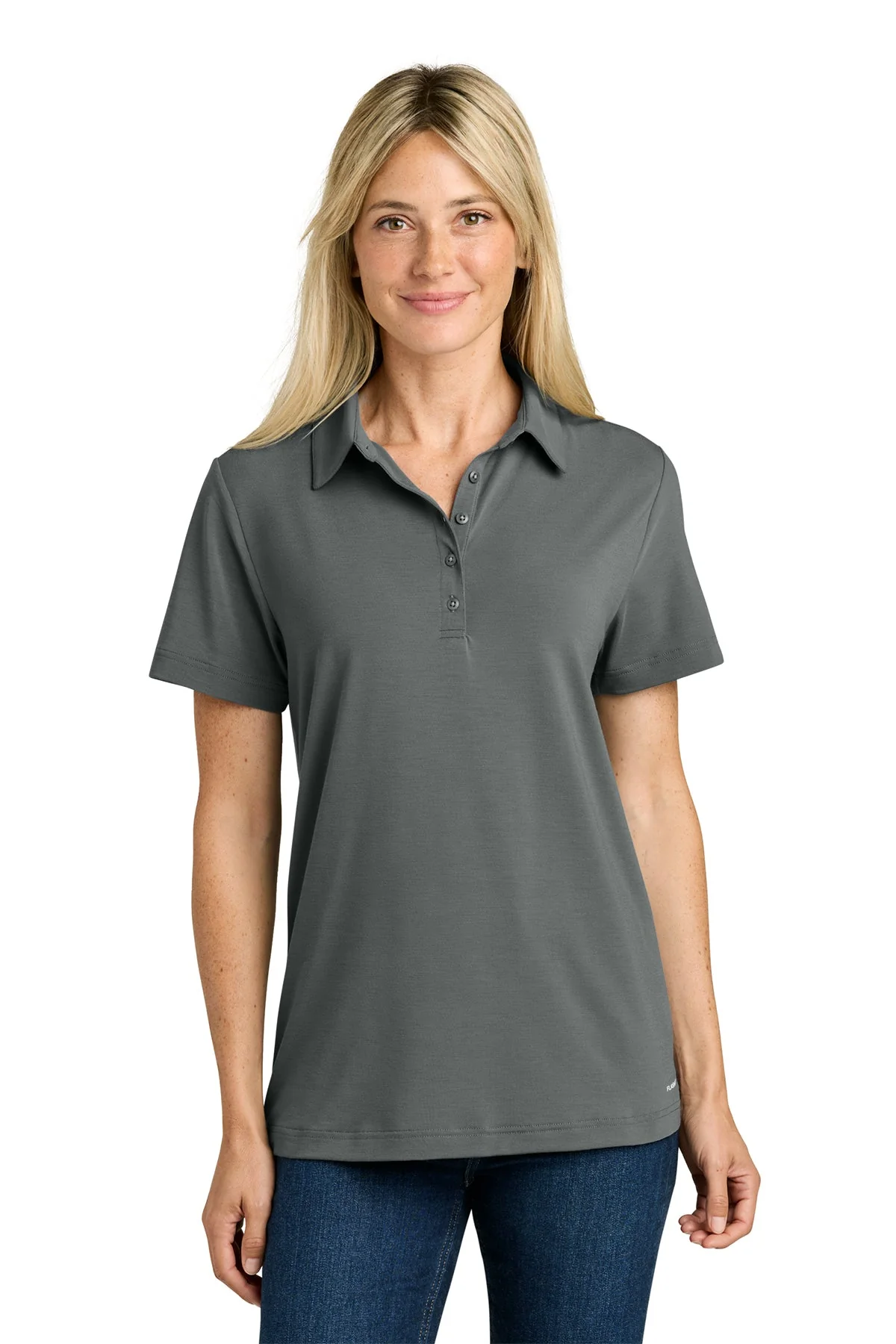 The North Face Womens Canyon Crest Custom Polos, Smoked Pearl Grey - Image 4