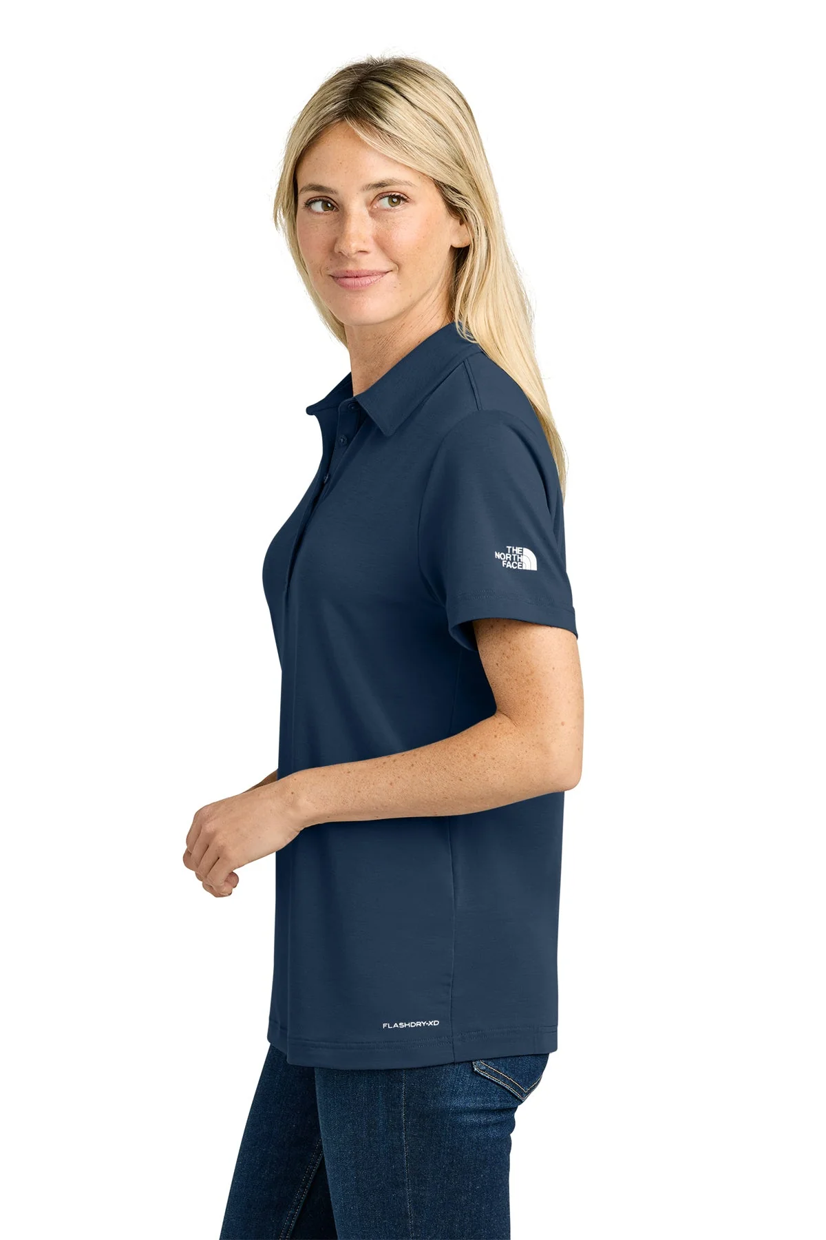 The North Face Womens Canyon Crest Custom Polos, Summit Navy - Image 3