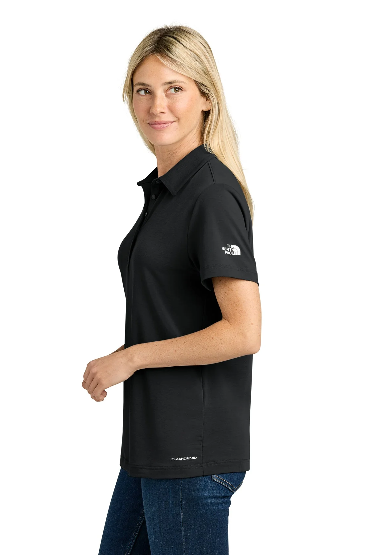 The North Face Womens Canyon Crest Custom Polos, TNF Black - Image 3