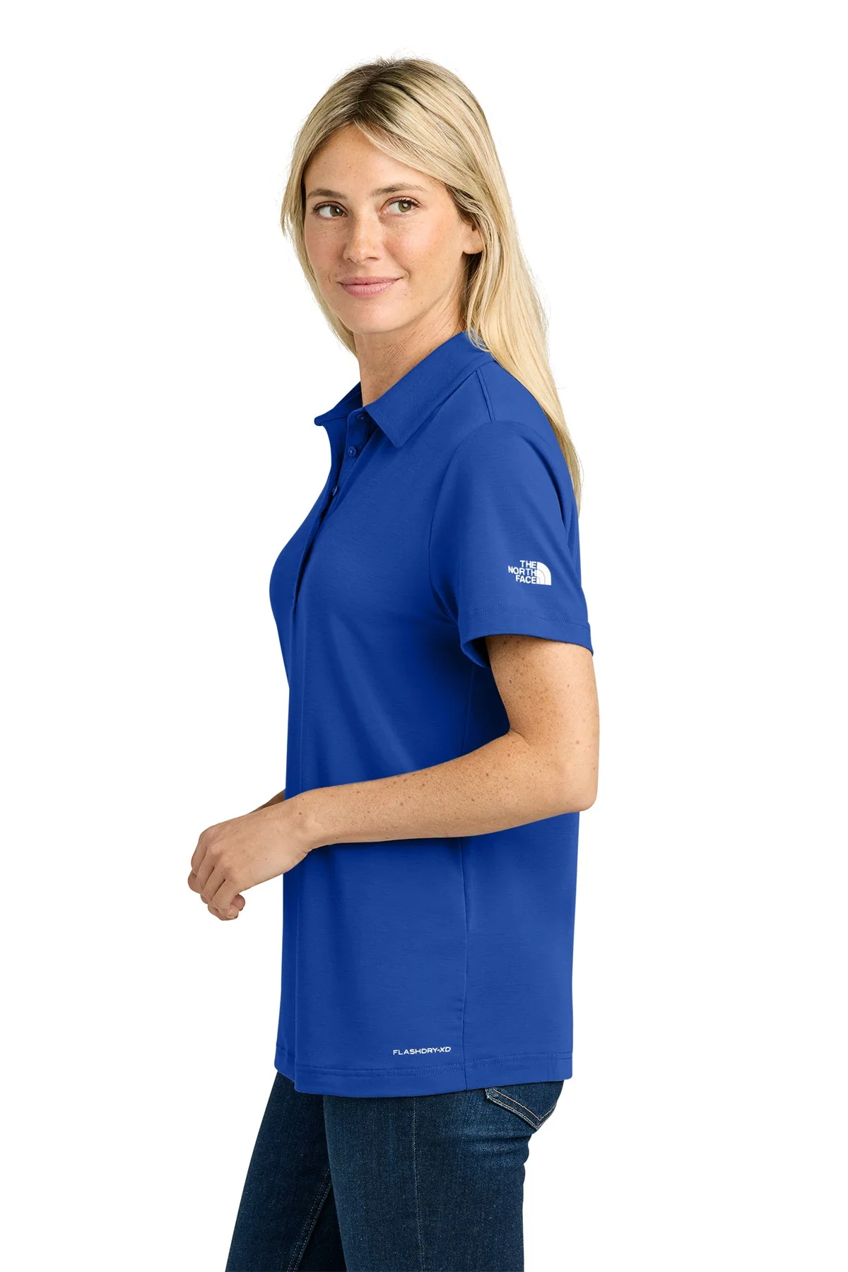 The North Face Womens Canyon Crest Custom Polos, TNF Blue - Image 3