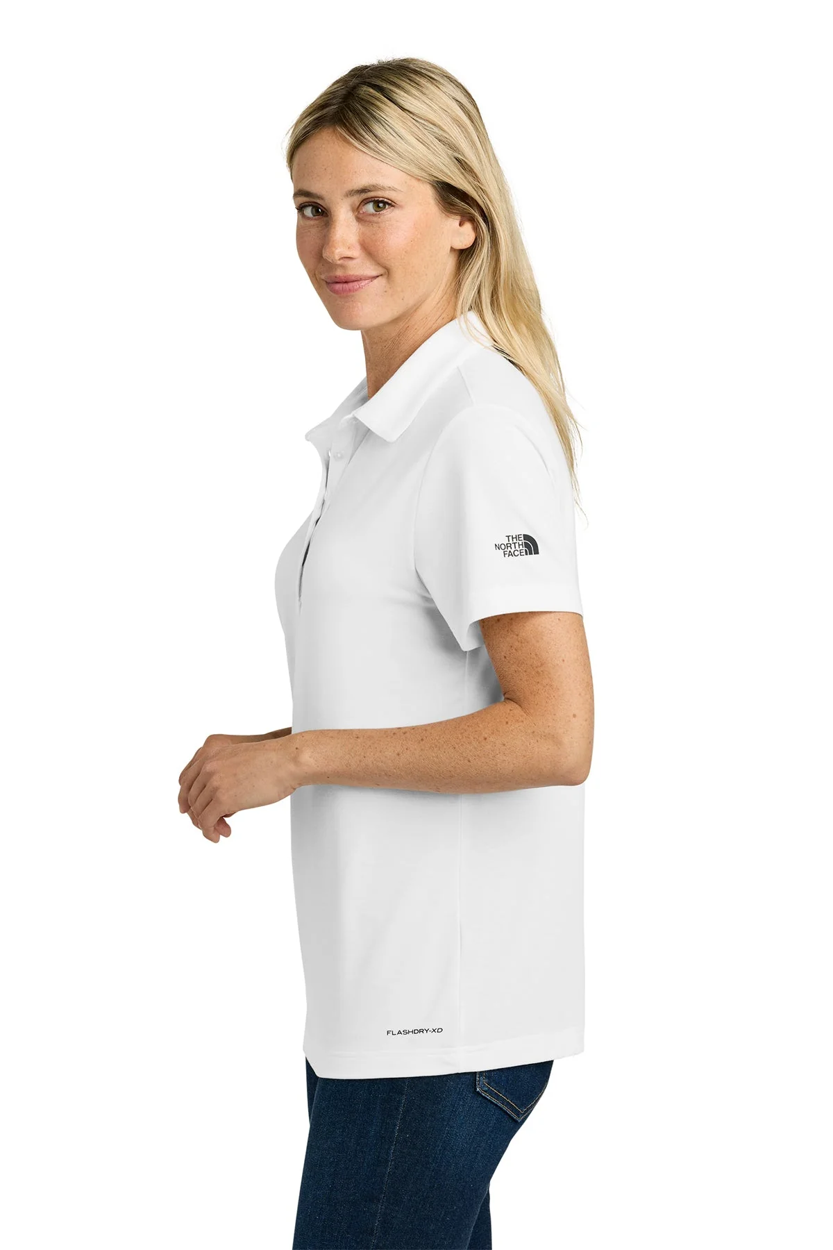 The North Face Womens Canyon Crest Custom Polos, TNF White - Image 3