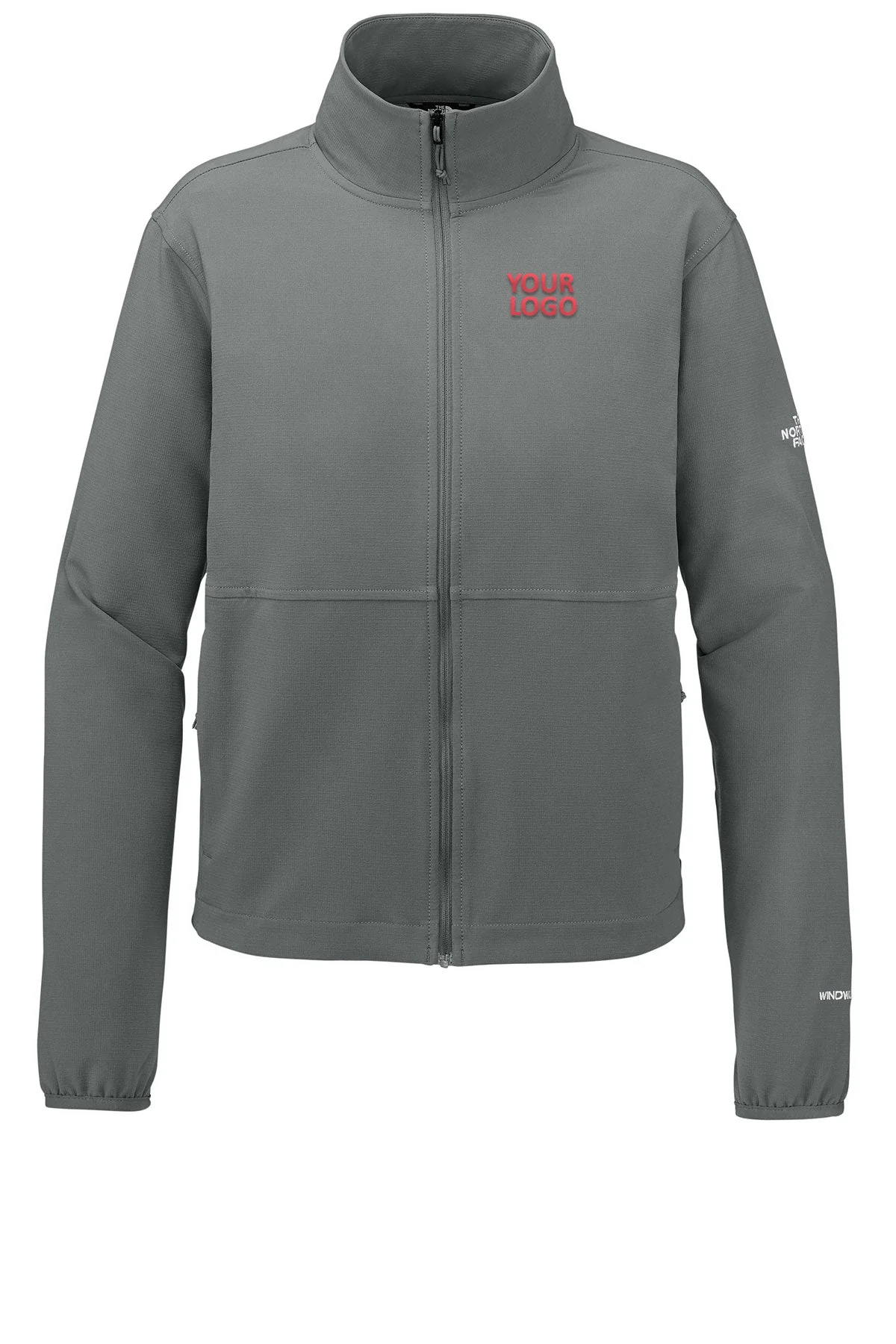 The North Face Womens Edge Stretch Soft Shell Custom Jackets, Smoked Pearl Grey