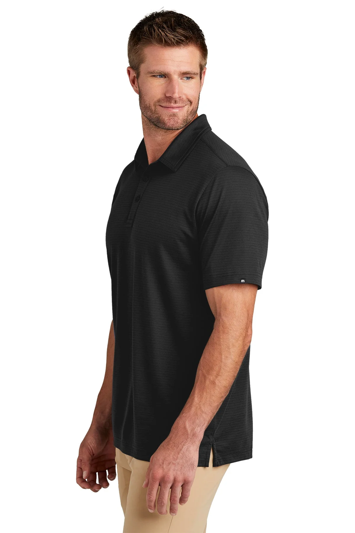 Custom TravisMathew Bayfront Solid Polo TM1MY399 Black - Image 3