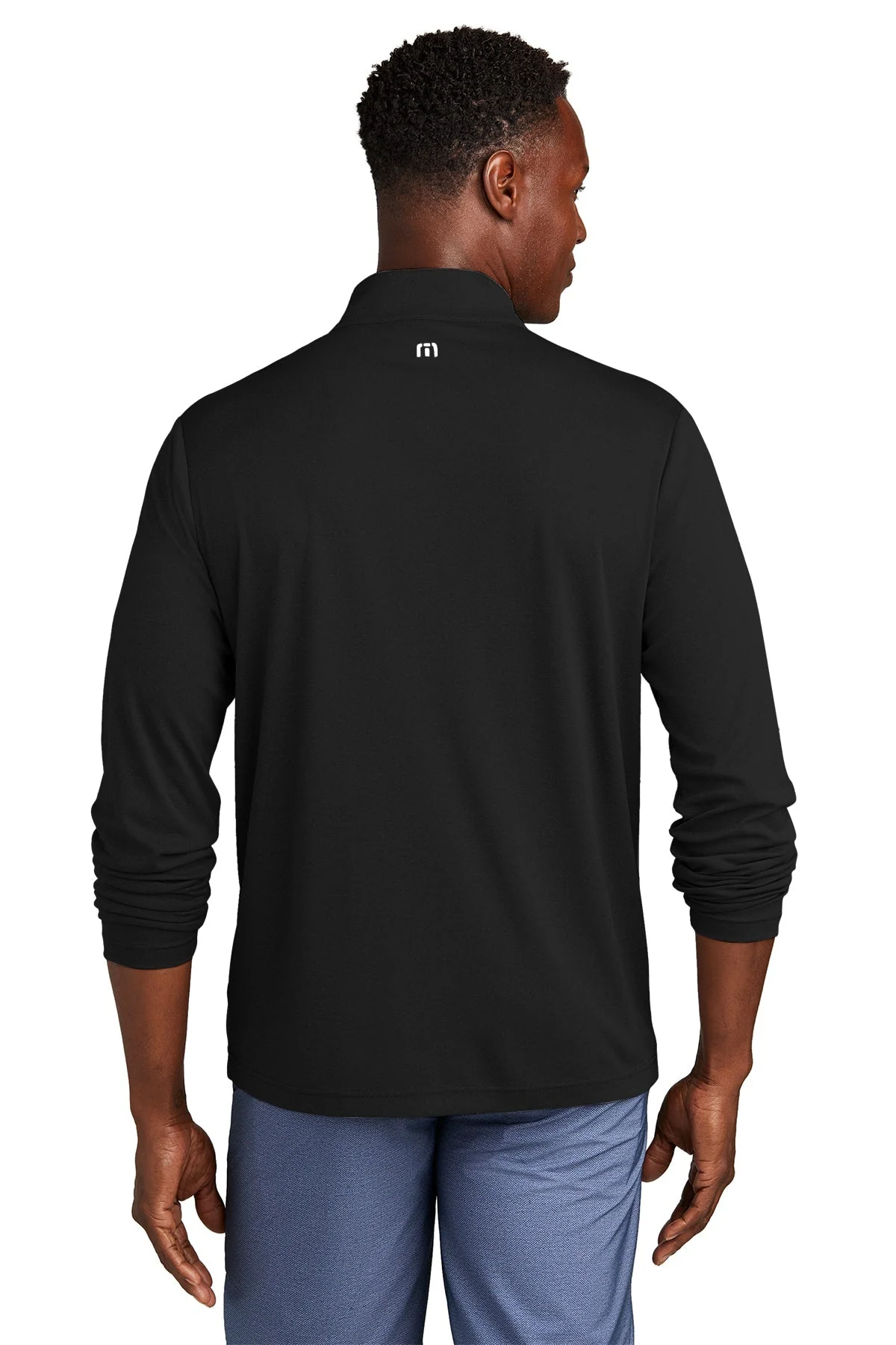 TravisMathew Coto Performance Quarter-Zip, Black [Real8 Group] - Image 3