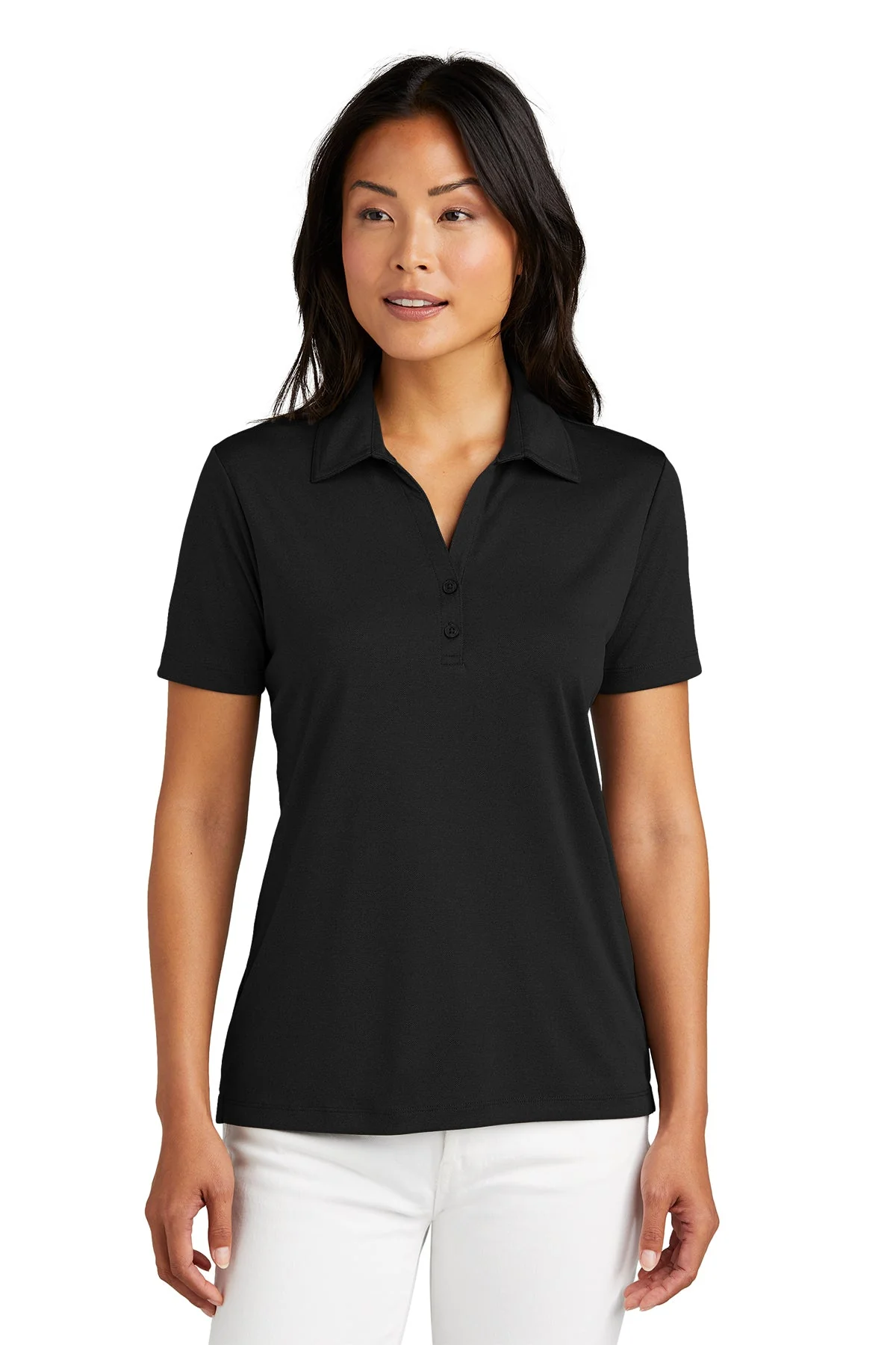 TravisMathew Ladies Coto Performance Polo, Black - Image 4
