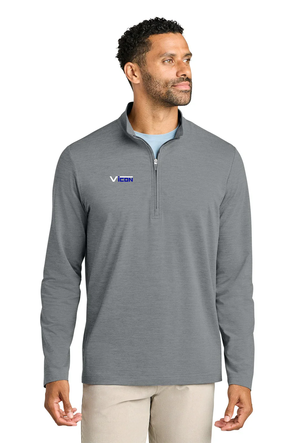 TravisMathew Onward 1/4-Zip, Quiet Shade Grey Heather [Vicon Construction]
