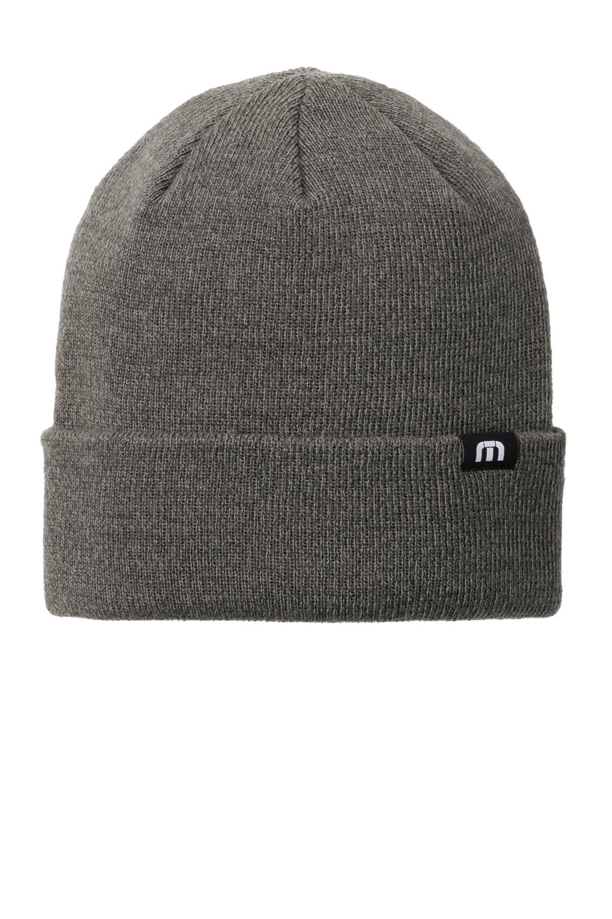 TravisMathew Solid Cuffed Beanies, Dark Grey Heather - Image 2