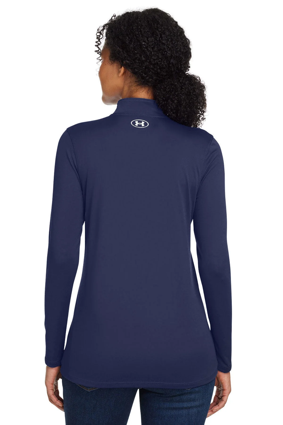 Under Armour Ladies Tech Half-Zip, Navy [Lake Erie Arms] - Image 2