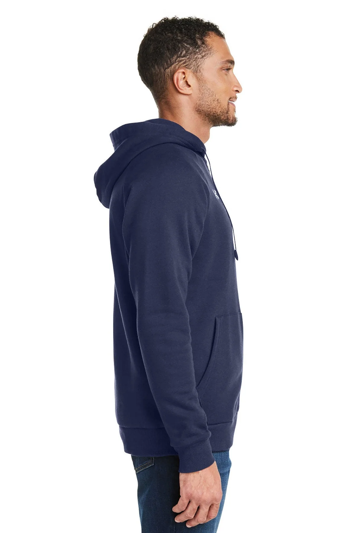 Under Armour Mens Rival Fleece Full-Zip, Medium Navy [Labenz & Associates] - Image 3
