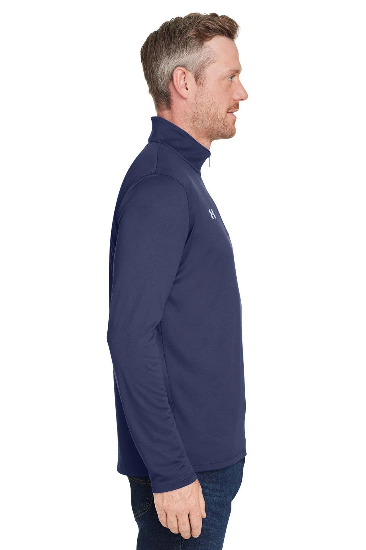 Under Armour Men's Tech Quarter-Zip, Medium Navy [Zura Bio] - Image 3