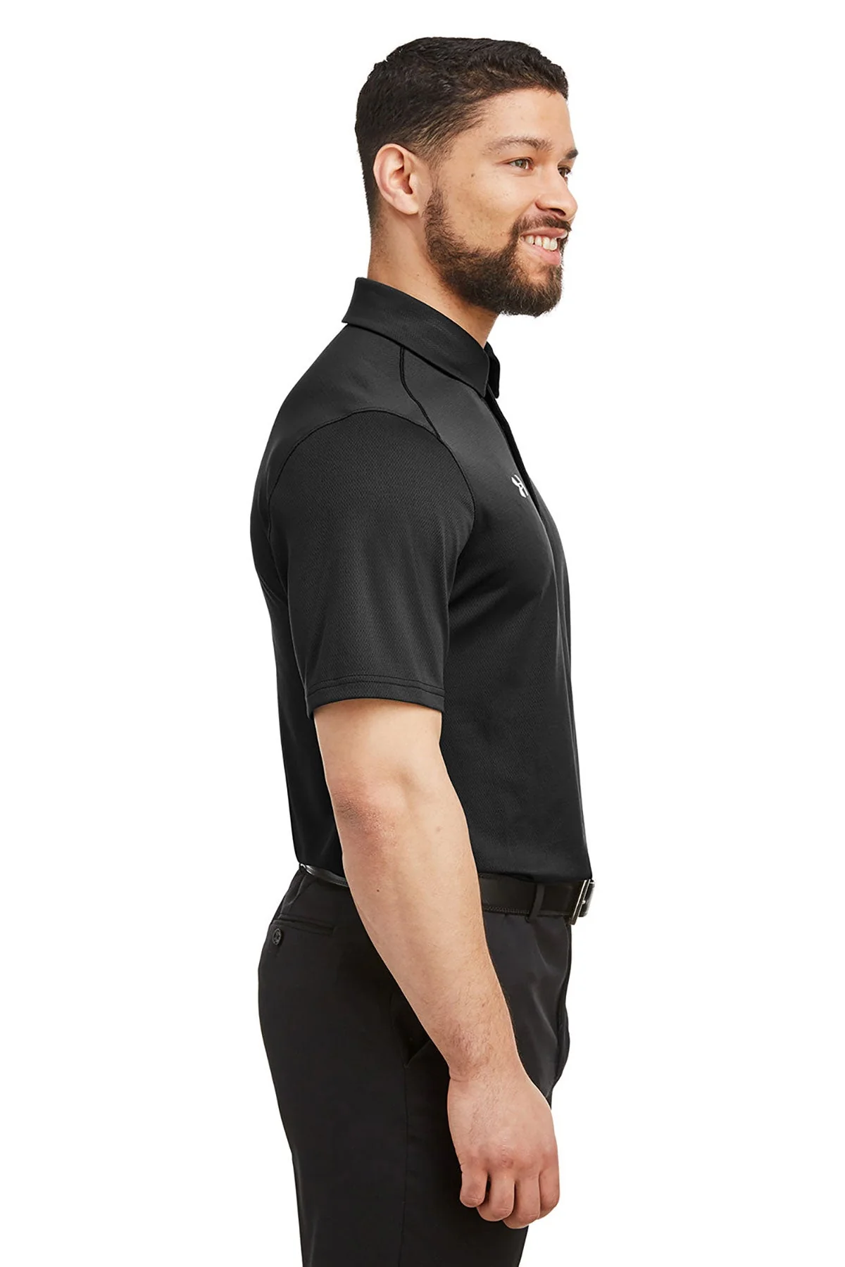 Under Armour Men's Tech Polo, Black [GuidePoint Security] - Image 3