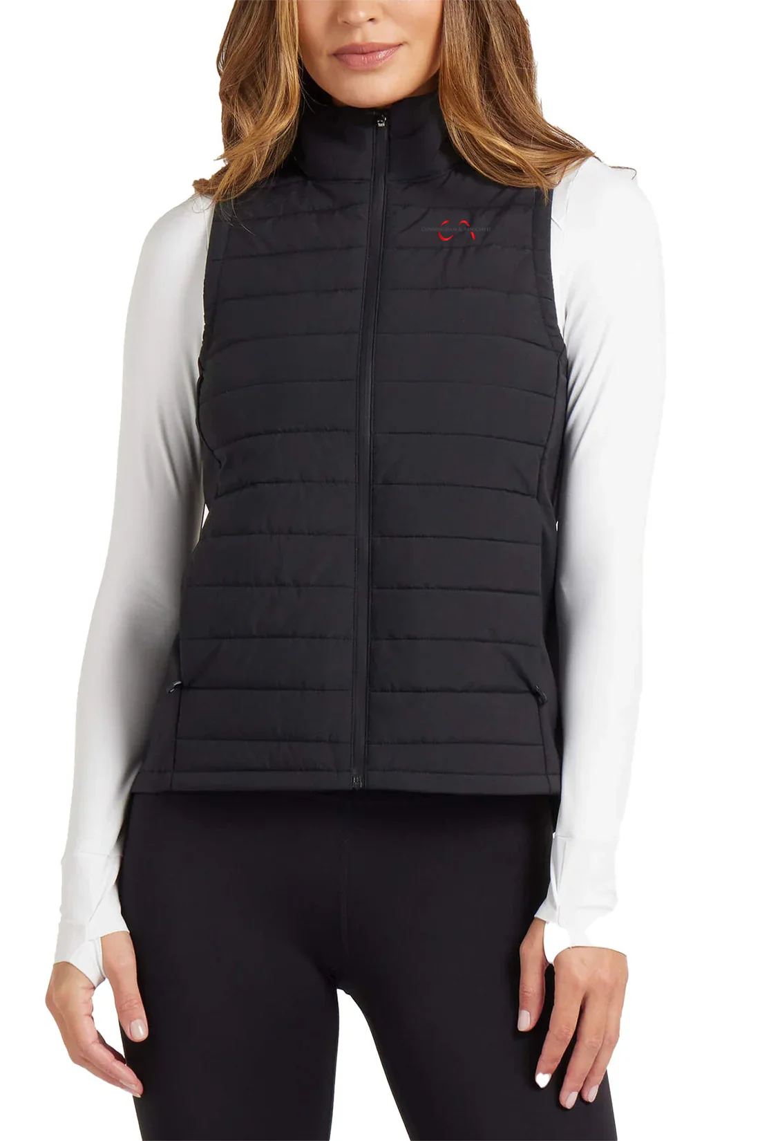 UNRL Womens Vancouver Quilted Vest, Black [Cunningham & Associates, LLC]