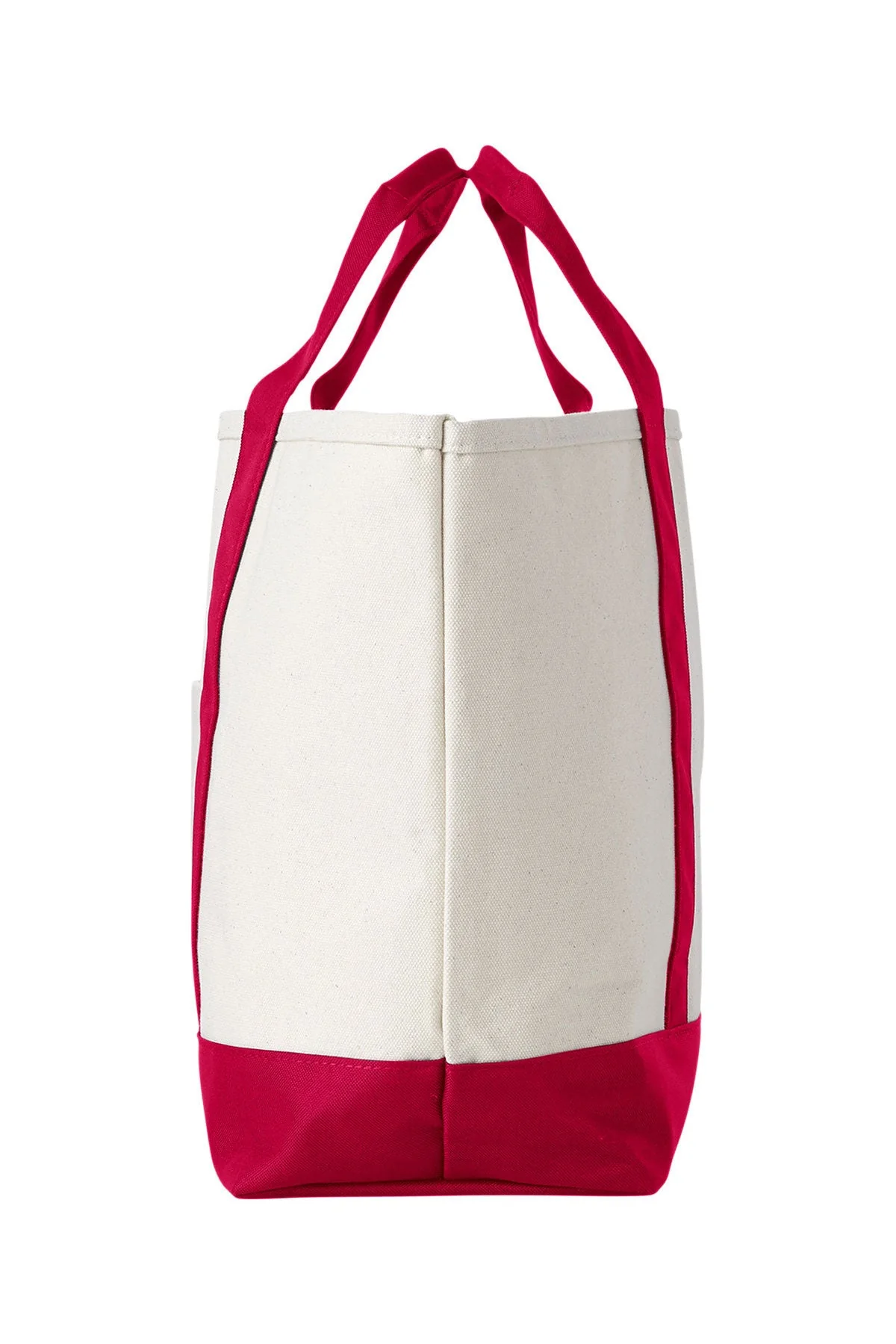 Vineyard Vines Custom Canvas Captain Tote, Natural/Lighthouse Red - Image 3