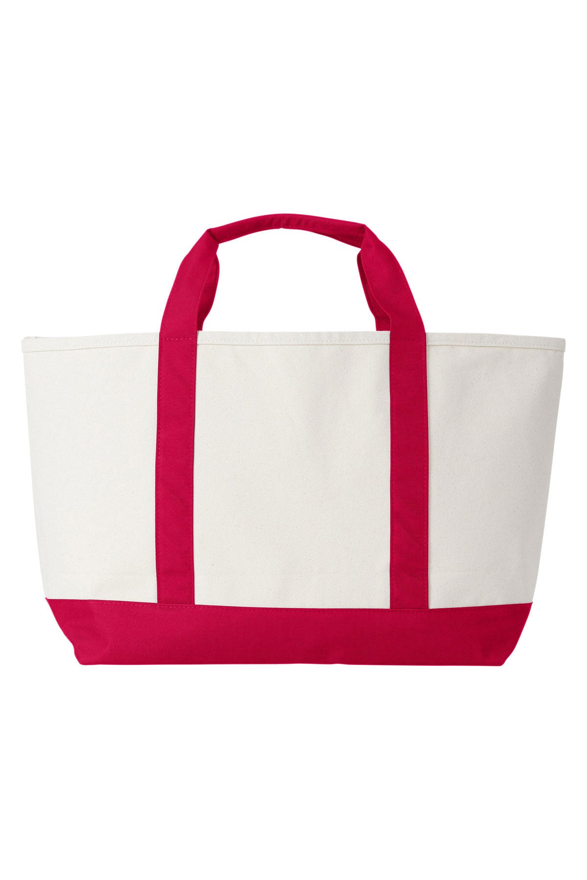 Vineyard Vines Custom Canvas Captain Tote, Natural/Lighthouse Red - Image 4