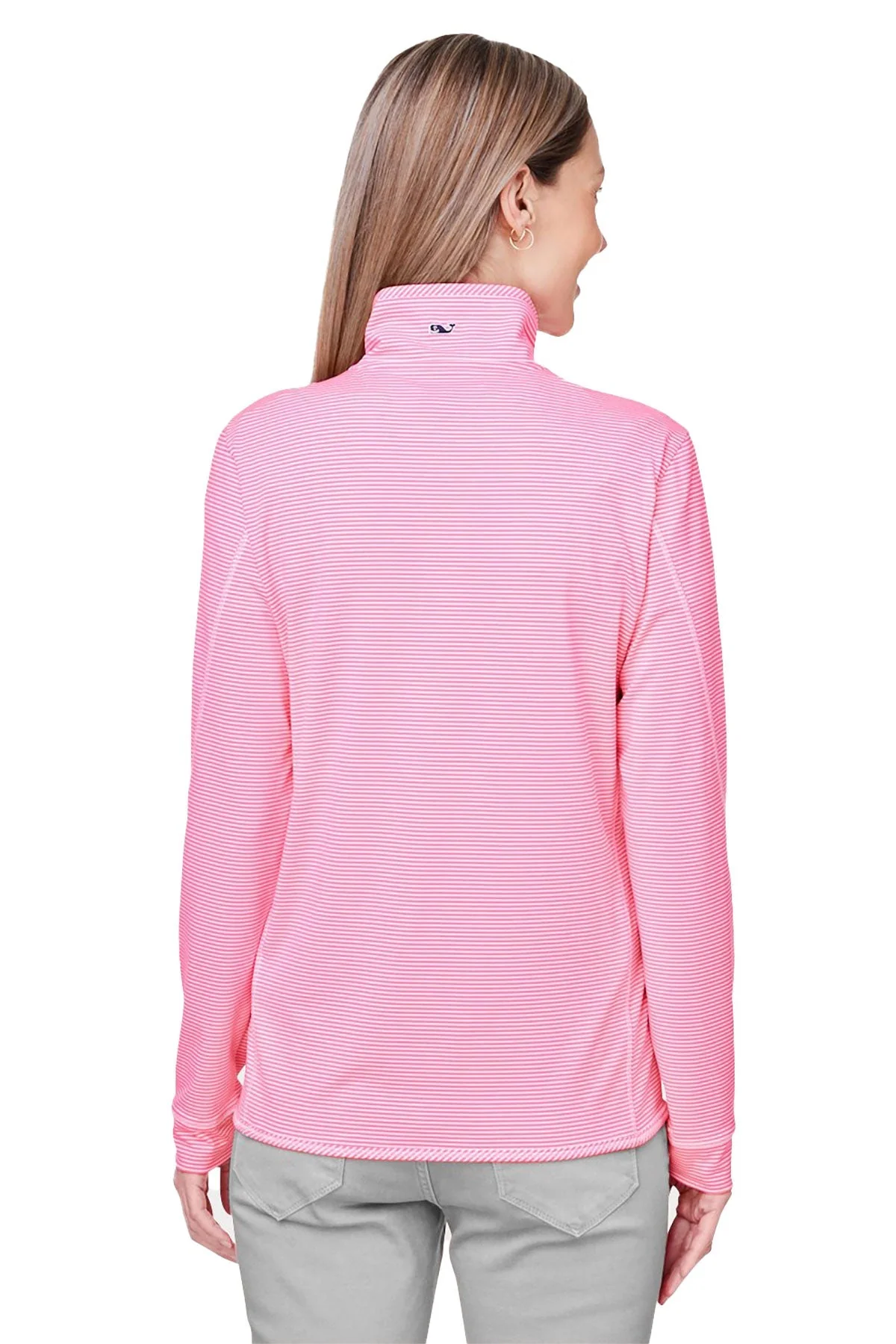 Vineyard Vines Ladies Half-Zip, Knockout Pink [GuidePoint Security] - Image 2