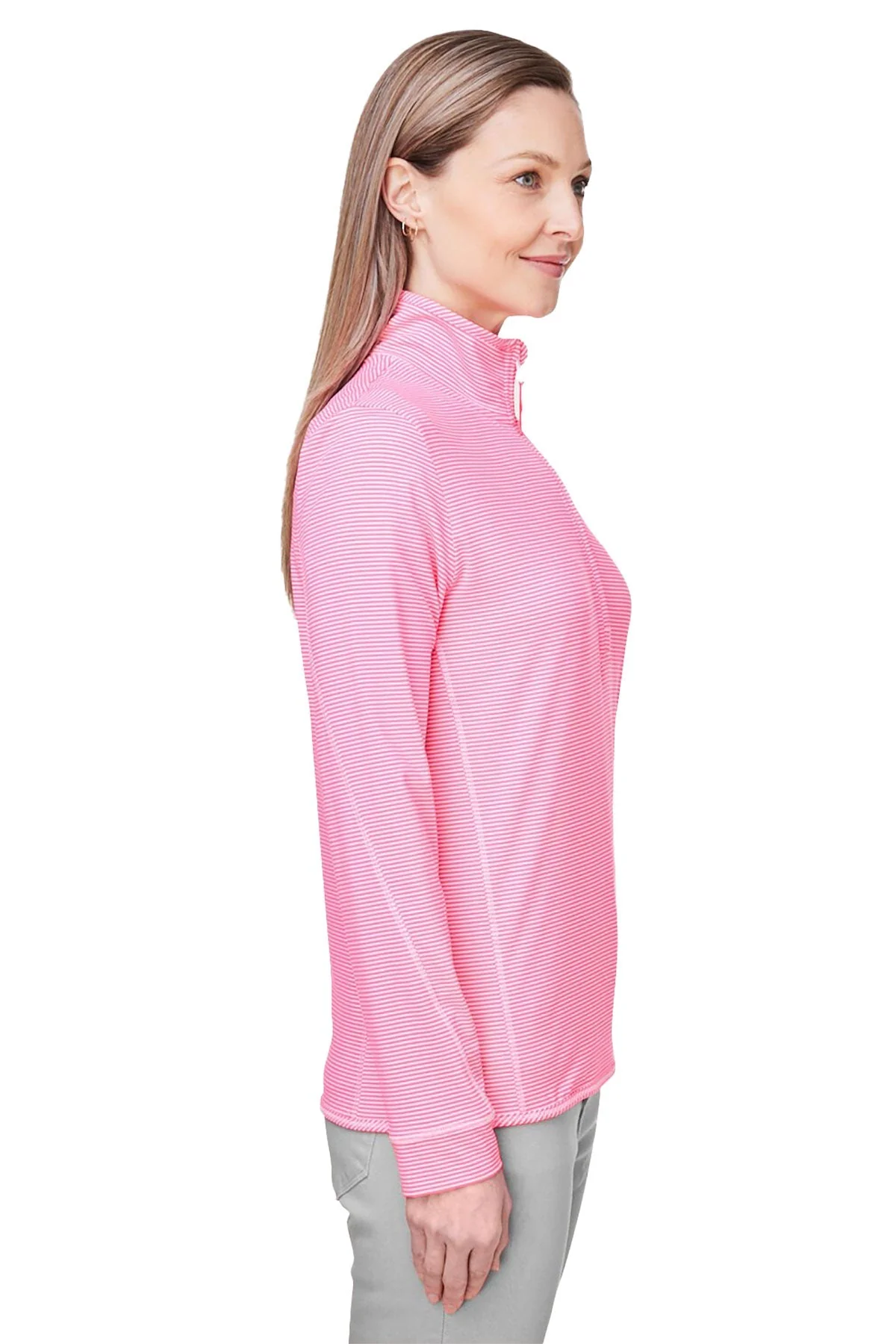 Vineyard Vines Ladies Half-Zip, Knockout Pink [GuidePoint Security] - Image 3