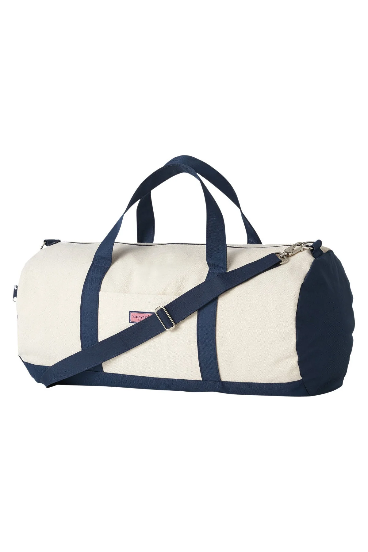 Vineyard Vines Custom Medium Canvas Duffles, Natural/Vineyard Navy - Image 2
