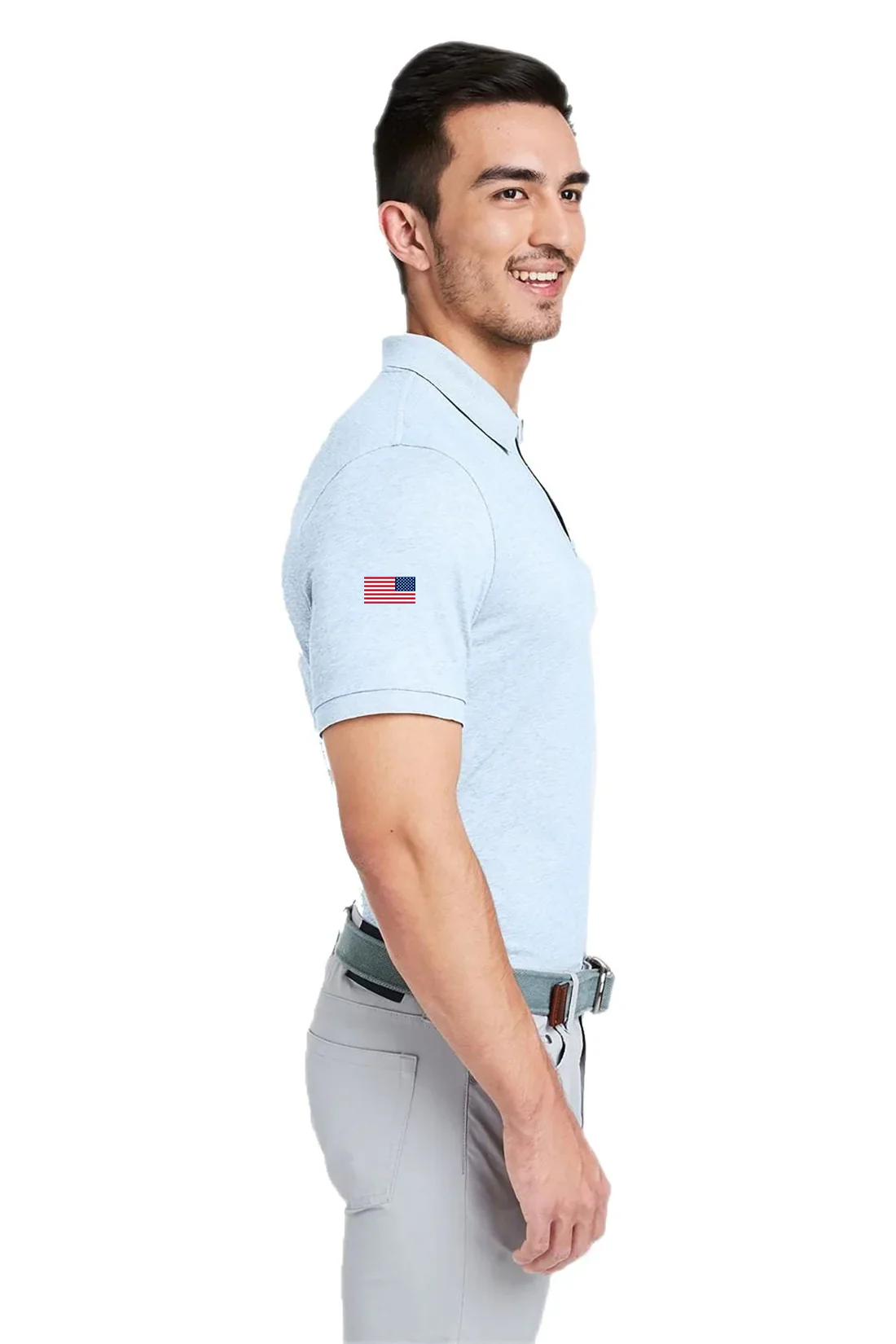 Vineyard Vines Mens Edgartown Pique Polo, Jake Blue [Matos Builders] - Image 2