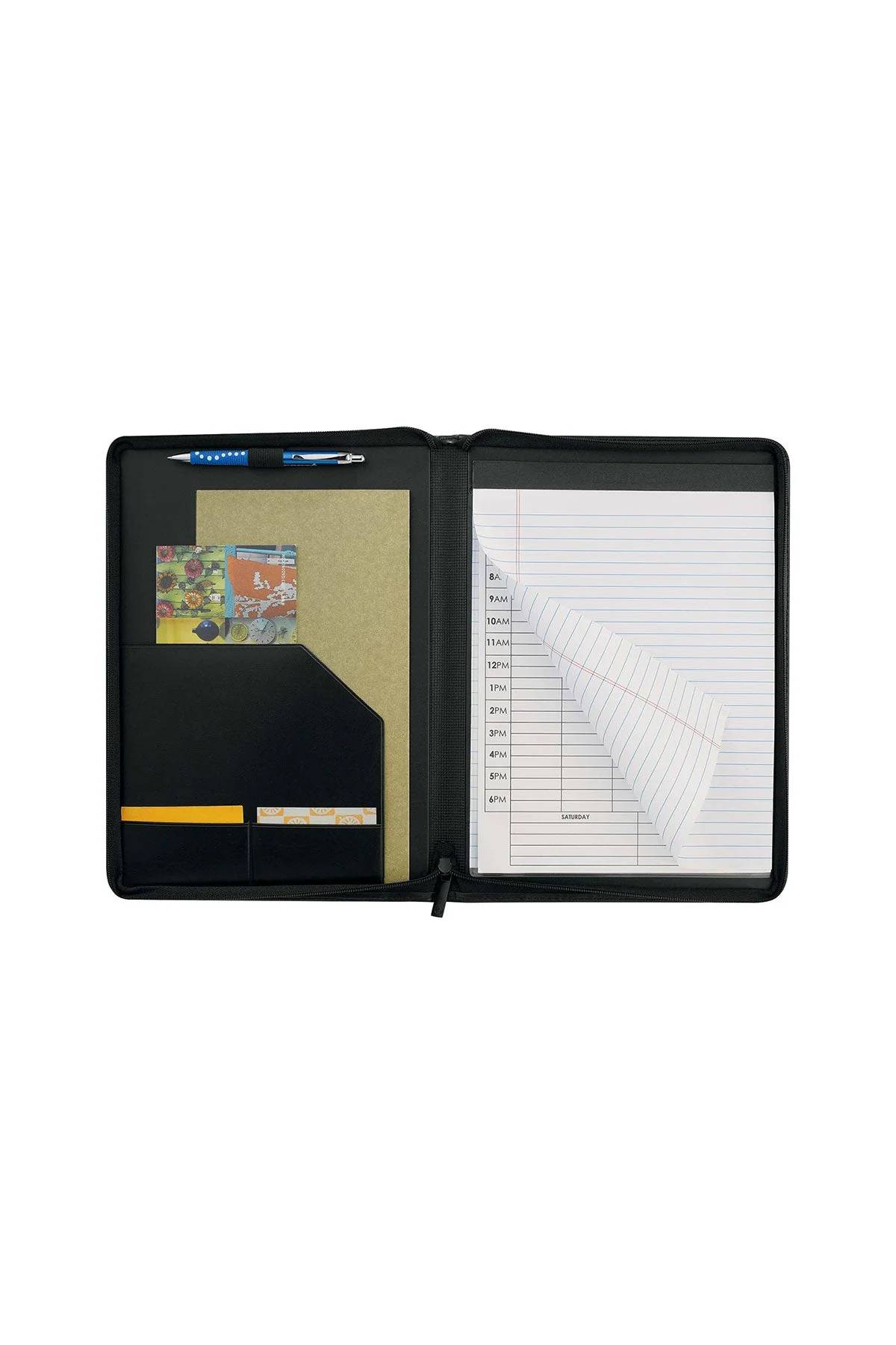 Windsor Impressions Zippered Padfolio 0551 Black - Image 2