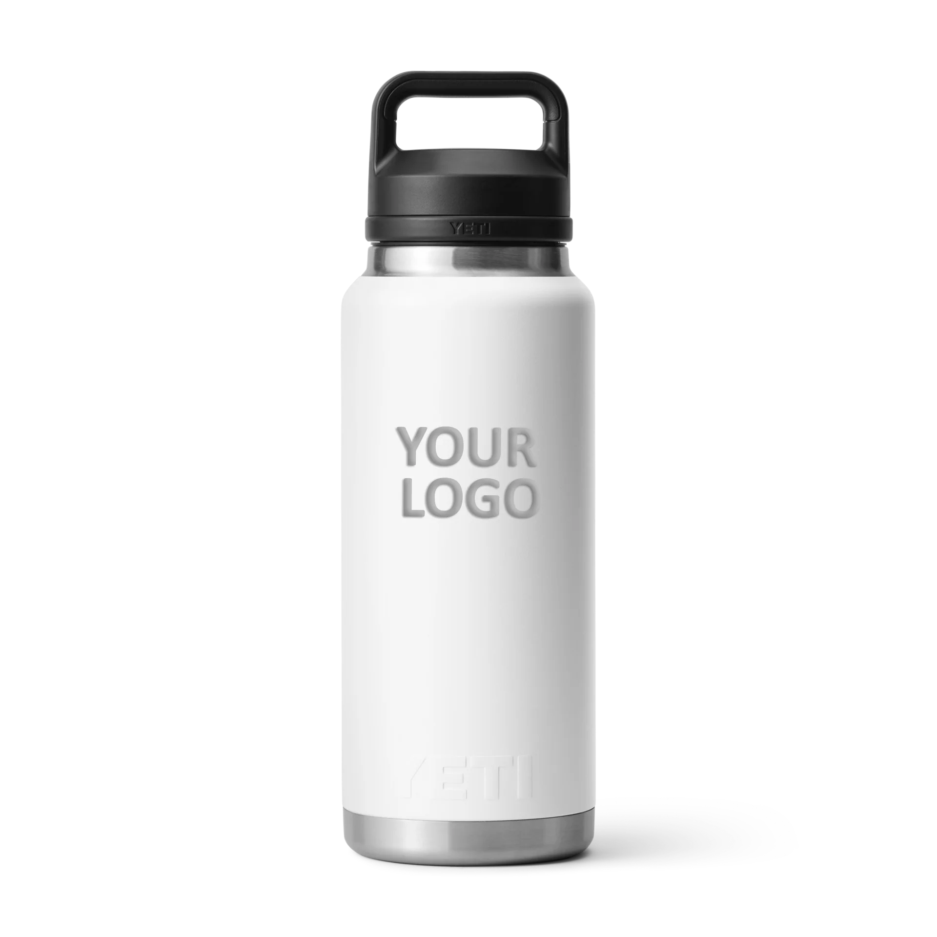 YETI Custom 36 Oz Rambler Bottles with Chug Cap, White